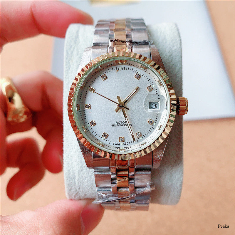 Edelstahl-Mechanik-Uhr Herren