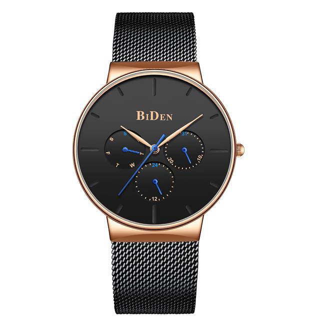 Herren Kalender Uhr mit Mesh-Armband – Bild 9 | LuxeStyle