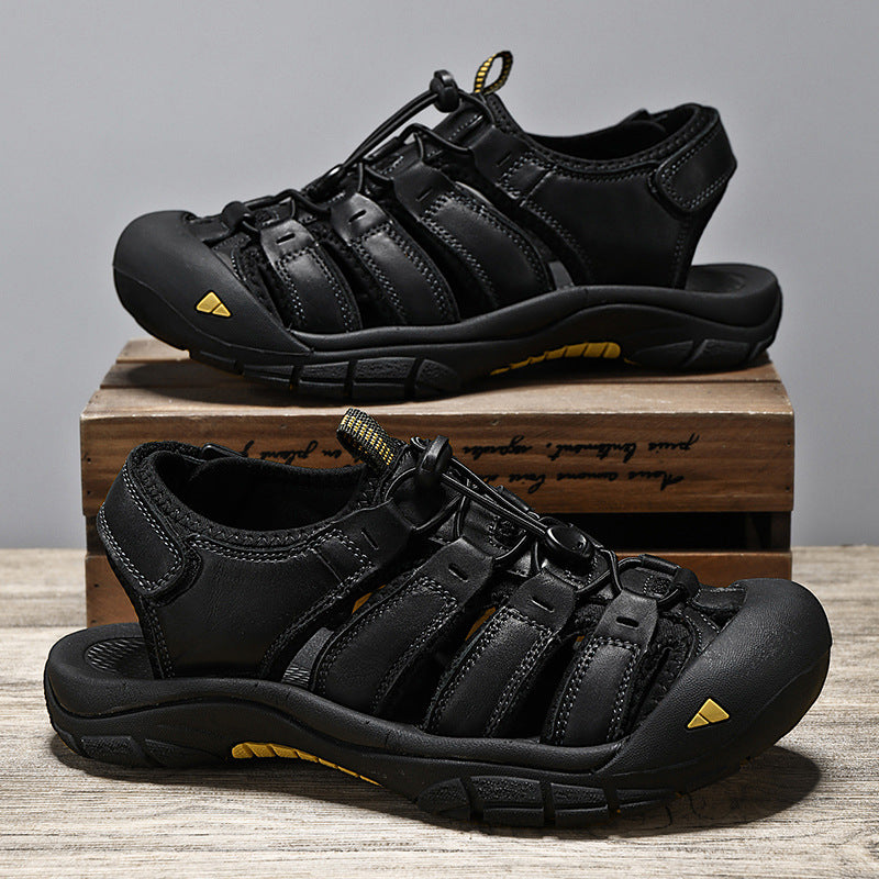 Herren-Strandsandalen aus Leder