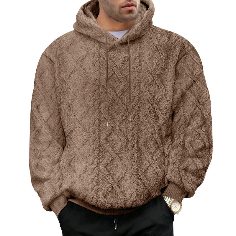 Jacquard Fleece Hoodie für Herren