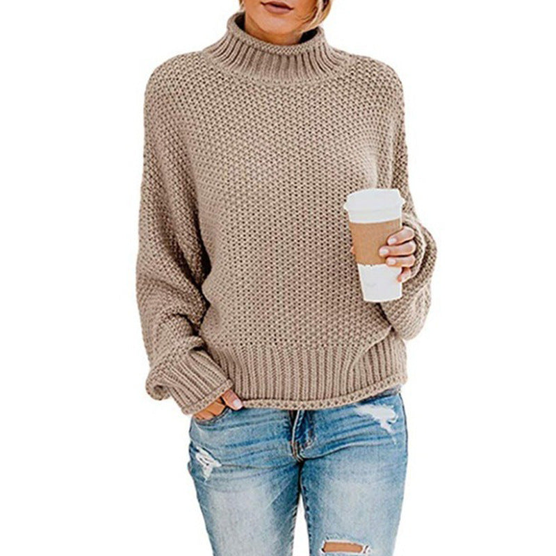 Flügelärmel Pullover Weit Geschnitten