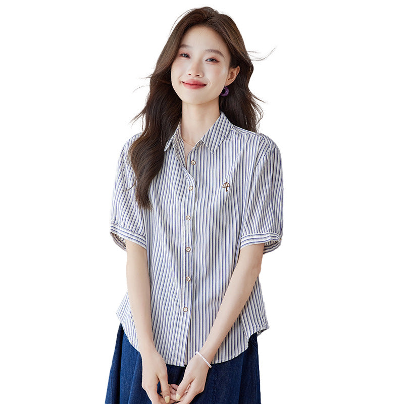 Bestickte Vintage Bluse für Damen