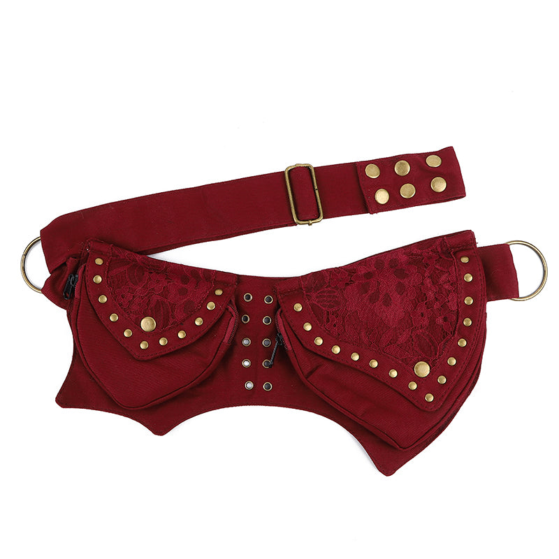 Vintage Hüfttasche Damen, strapslos aus Baumwolle