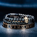 Ghost Head Armband-Set aus Edelstahl
