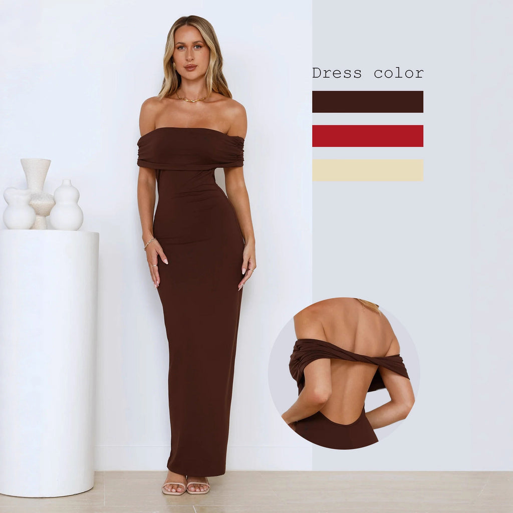 Trägerloses Off-Shoulder Etuikleid – Bild 8 | LuxeStyle