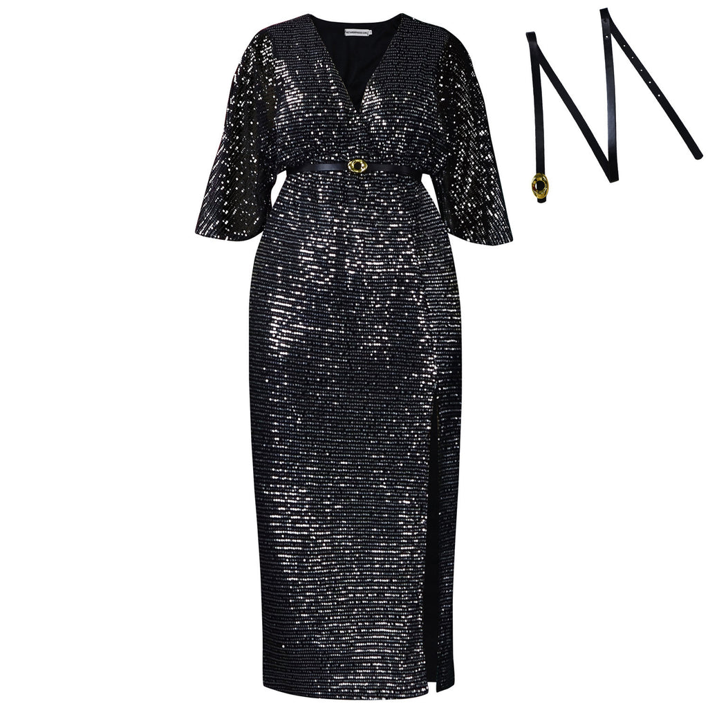 Silberne Plus-Size-Langenrock – Bild 6 | LuxeStyle