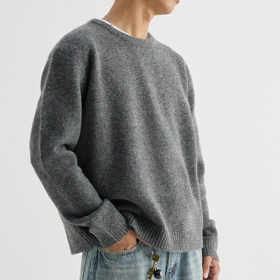 Wollpullover mit Crewneck