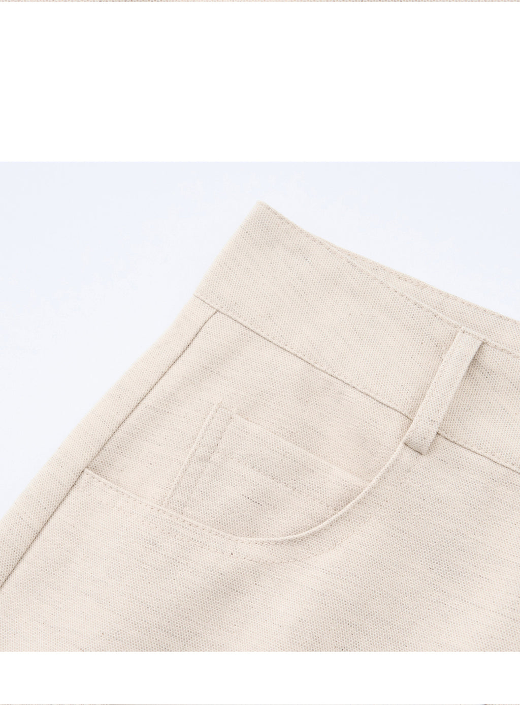 High-waist A-Linien Kleid aus Baumwoll-Leinen
