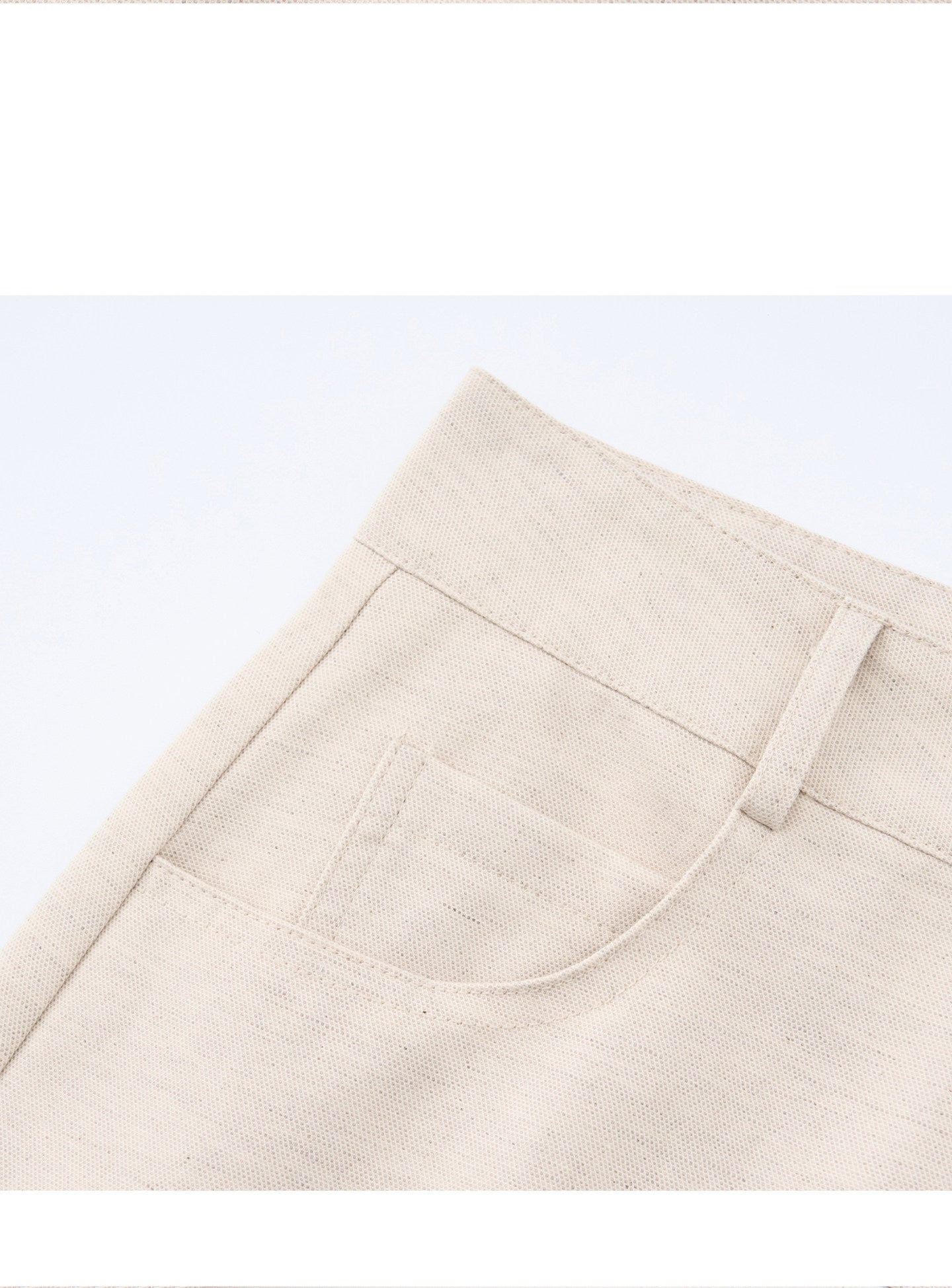 High-waist A-Linien Kleid aus Baumwoll-Leinen
