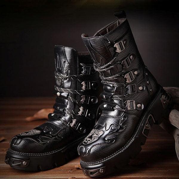 Herren-Boots mit Schnürung und dicker Sohle – Bild 2 | LuxeStyle