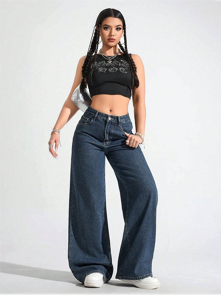 Lange, gerade Jeans