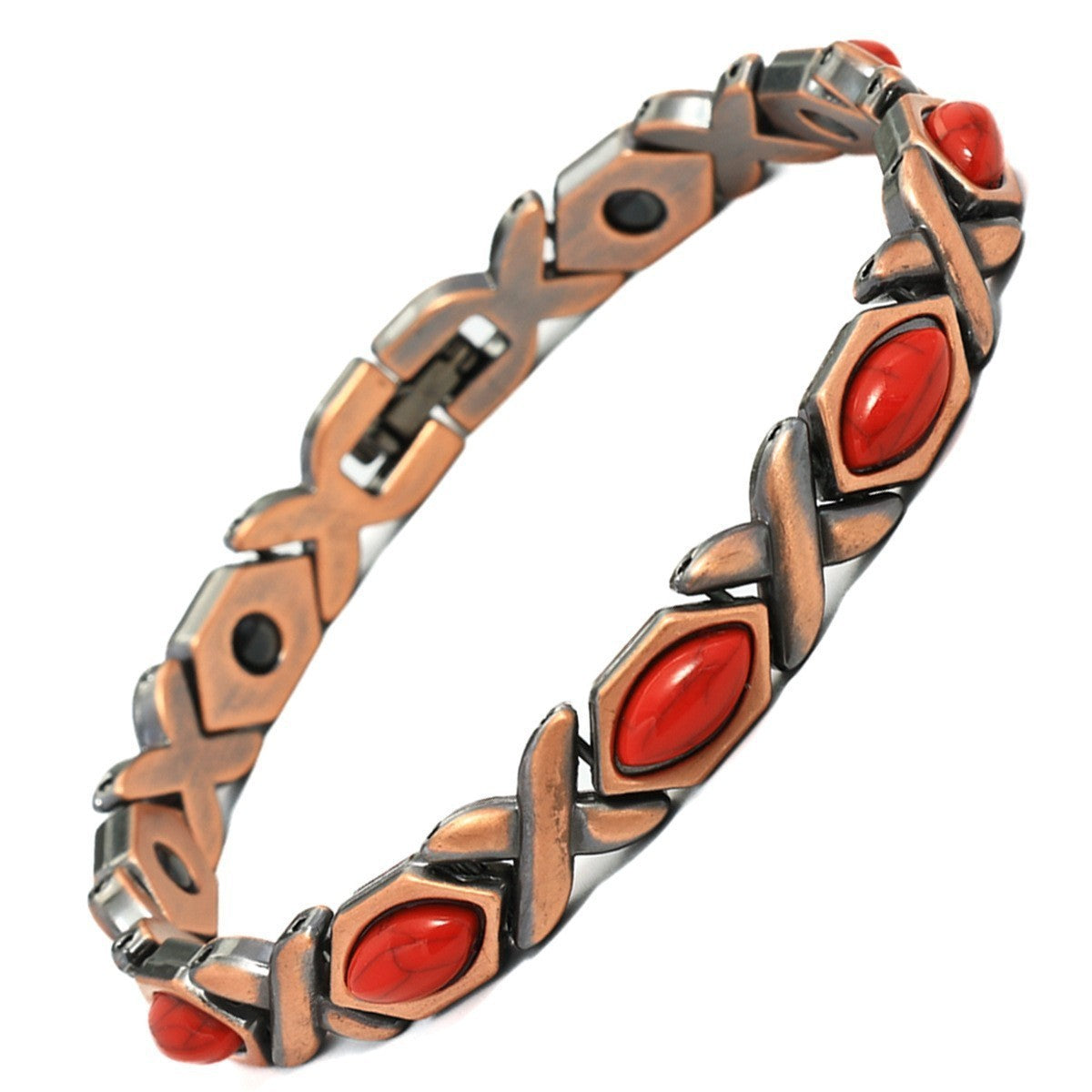 Retro Magnetarmband aus rotem Bronze – Bild 4 | LuxeStyle