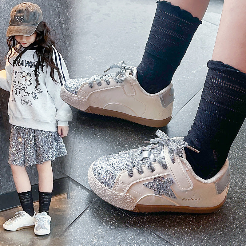 Baby Lauflernschuhe mit Pailletten
