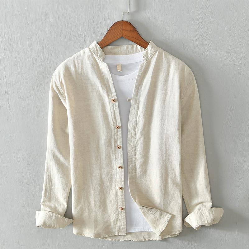 Leinenhemd Langarm National Plain | LuxeStyle