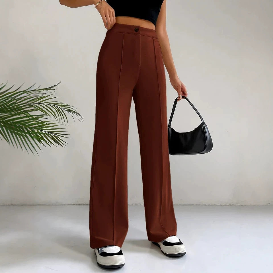 Elegante Straight Flare Hose mit hoher Taille – Ansicht 2