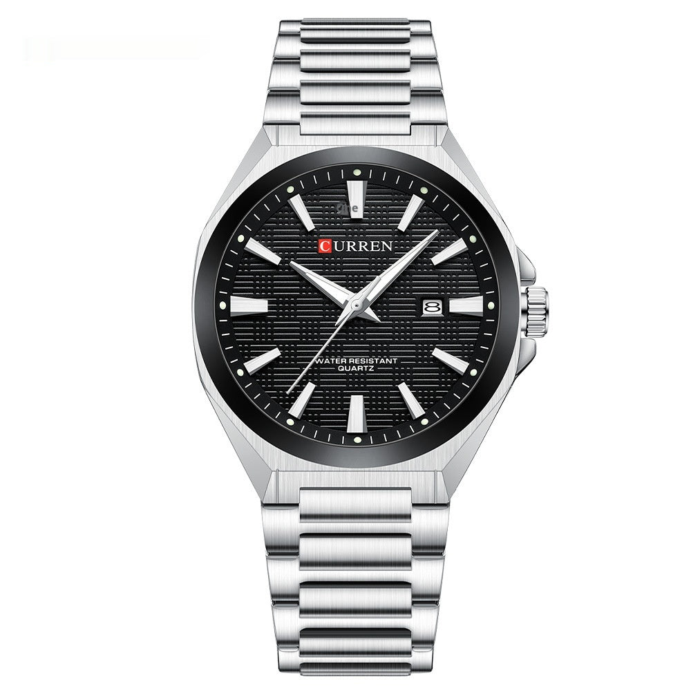 Retro-Minimalistische Herrenuhr mit großem Zifferblatt