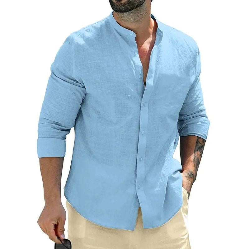 Herren Langarmhemd aus Baumwolle – Bild 7 | LuxeStyle