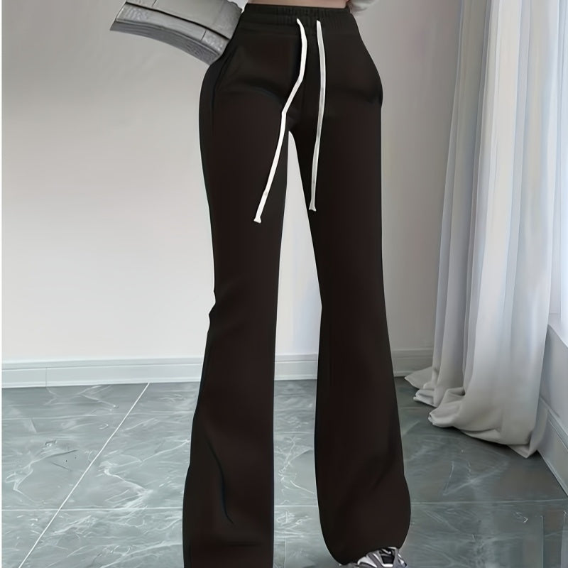 Elegante Bootcut Sweatpants mit Kordelzug
