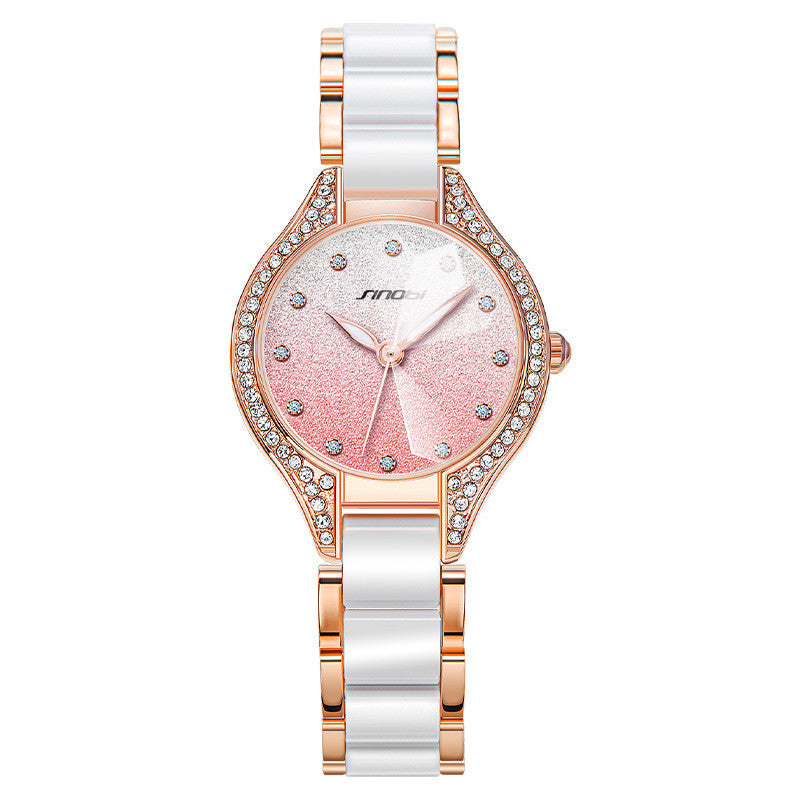 Sternenhimmel Armbanduhr mit Glitzer und Strass