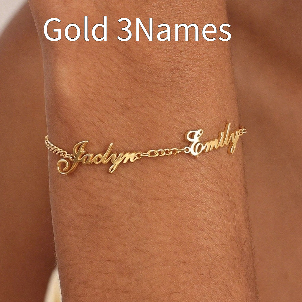 Edelstahl-Armband mit Buchstaben – Bild 3 | LuxeStyle