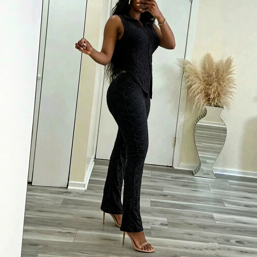 Ärmelloses Top & lange Hose mit Anti-Durchblick-Futter