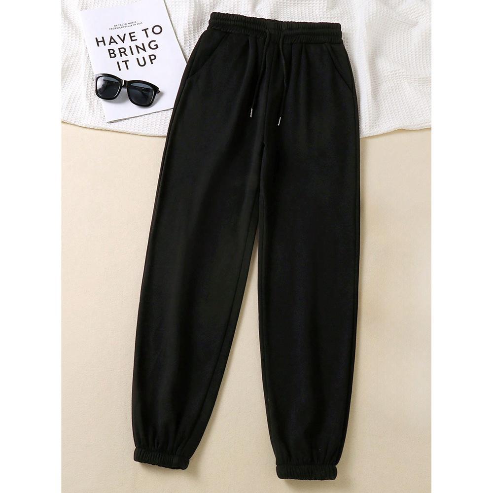 Trendige Jogger-Sweatpants mit weitem Bein