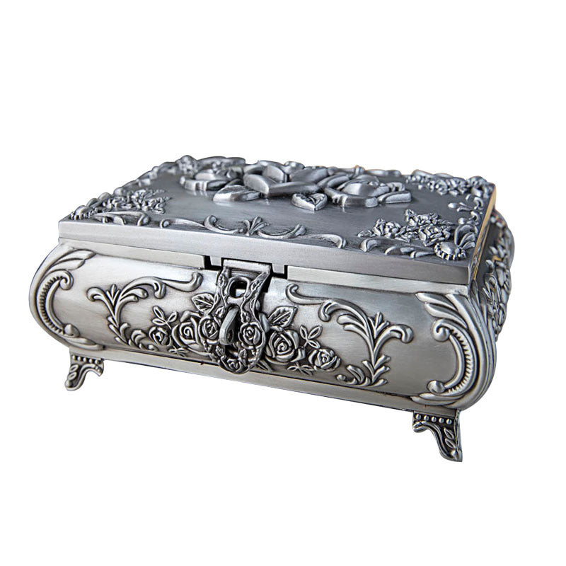 Retro Schmuckbox aus Metall mit Schloss – Bild 3 | LuxeStyle