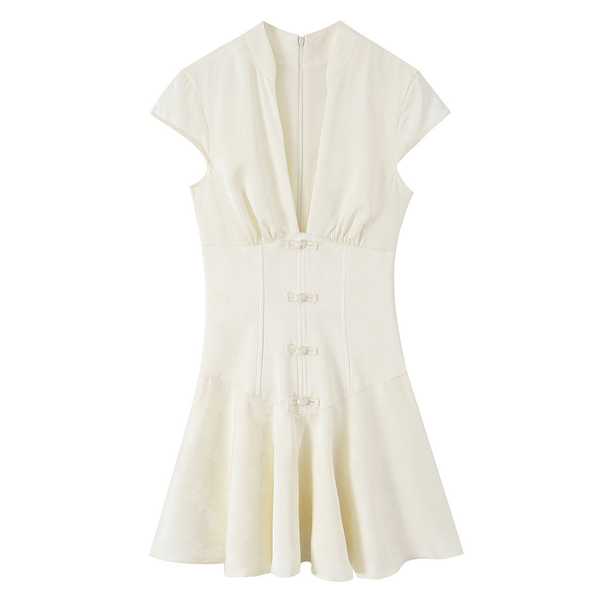 Jacquard Mini-Kleid aus Satin