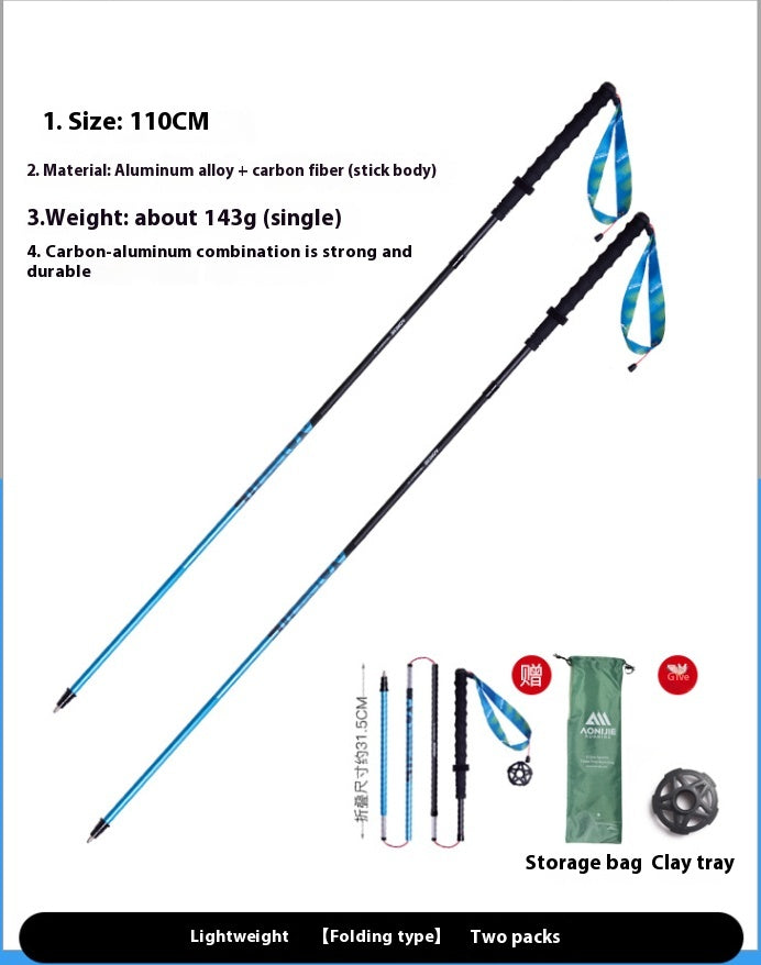 Zusammenklappbarer Carbon-Trekkingstock 110 cm – Bild 13 | LuxeStyle