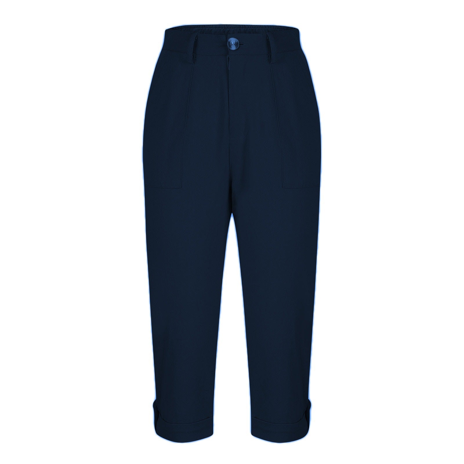 Damen Caprihose mit Roll-up und Knöpfen