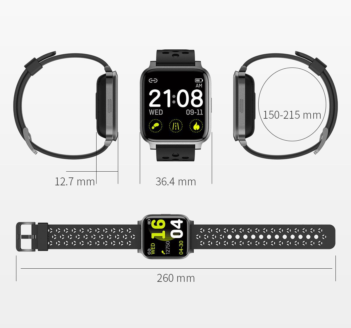 Smartwatch X3 mit Herzfrequenzmessung – Bild 6 | LuxeStyle