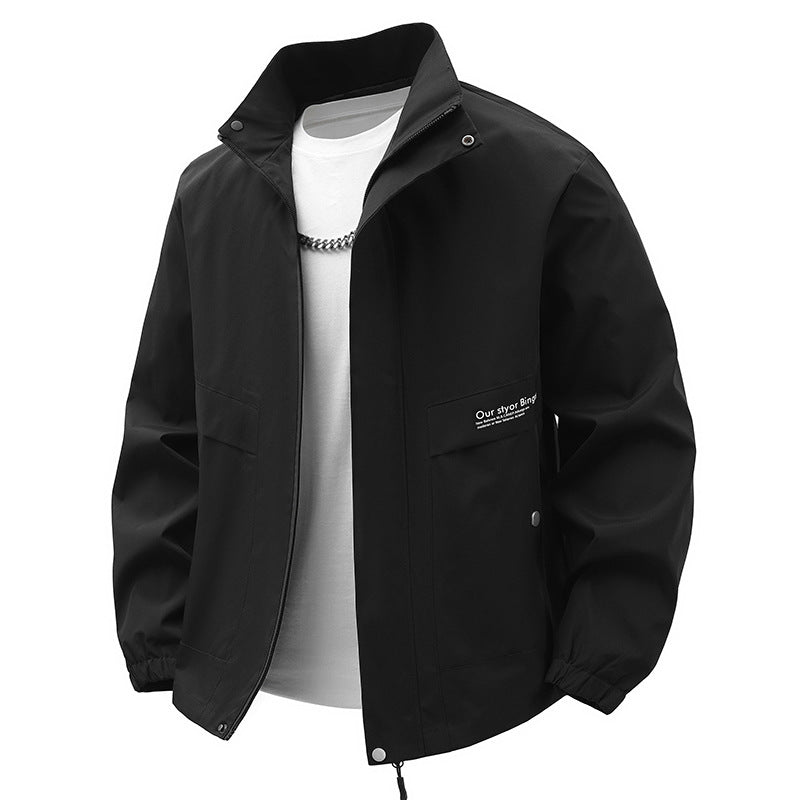 Herren-Jacke Steckkragen Casual Frühling/Herbst
