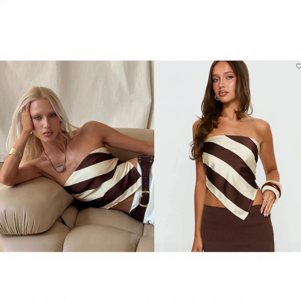 Gepunktetes Bandeau-Top