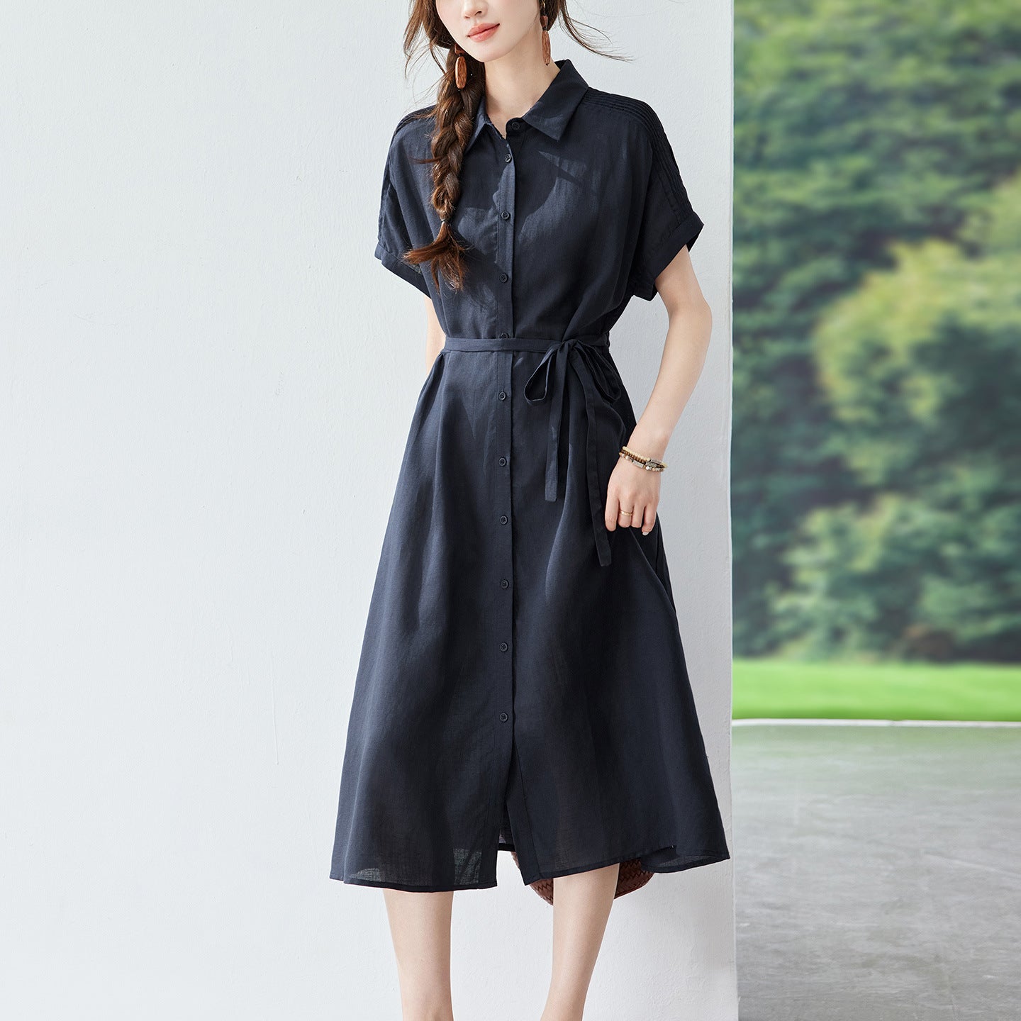 Karierte Damenkleid