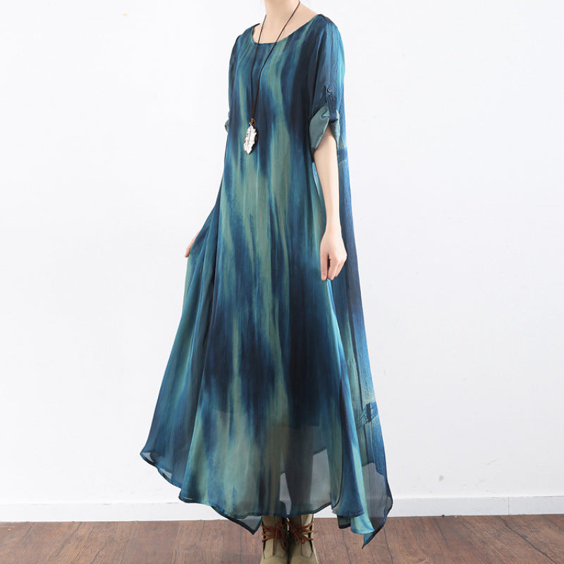 Vintage-Kleid mit Farbverlauf