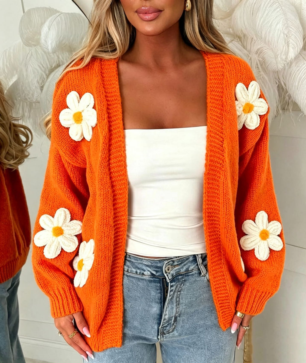 Cardigan mit Blumenmuster