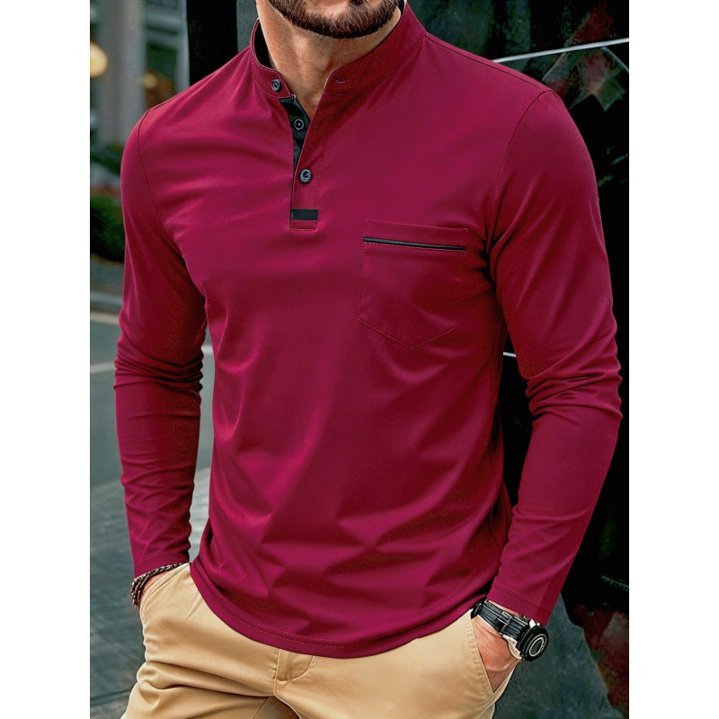 Slim Fit Poloshirt mit langen Ärmeln – Bild 7 | LuxeStyle