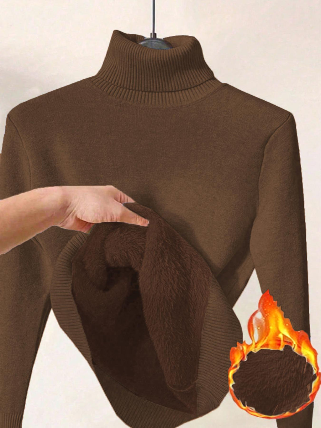 Damen Fleece Rollkragenpullover