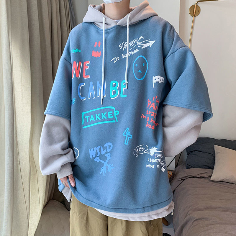 Kapuzen-Sweatshirt im Lagenlook für Herren