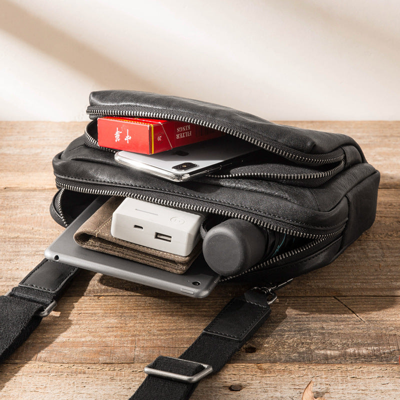 Grosse Schultertasche aus Leder