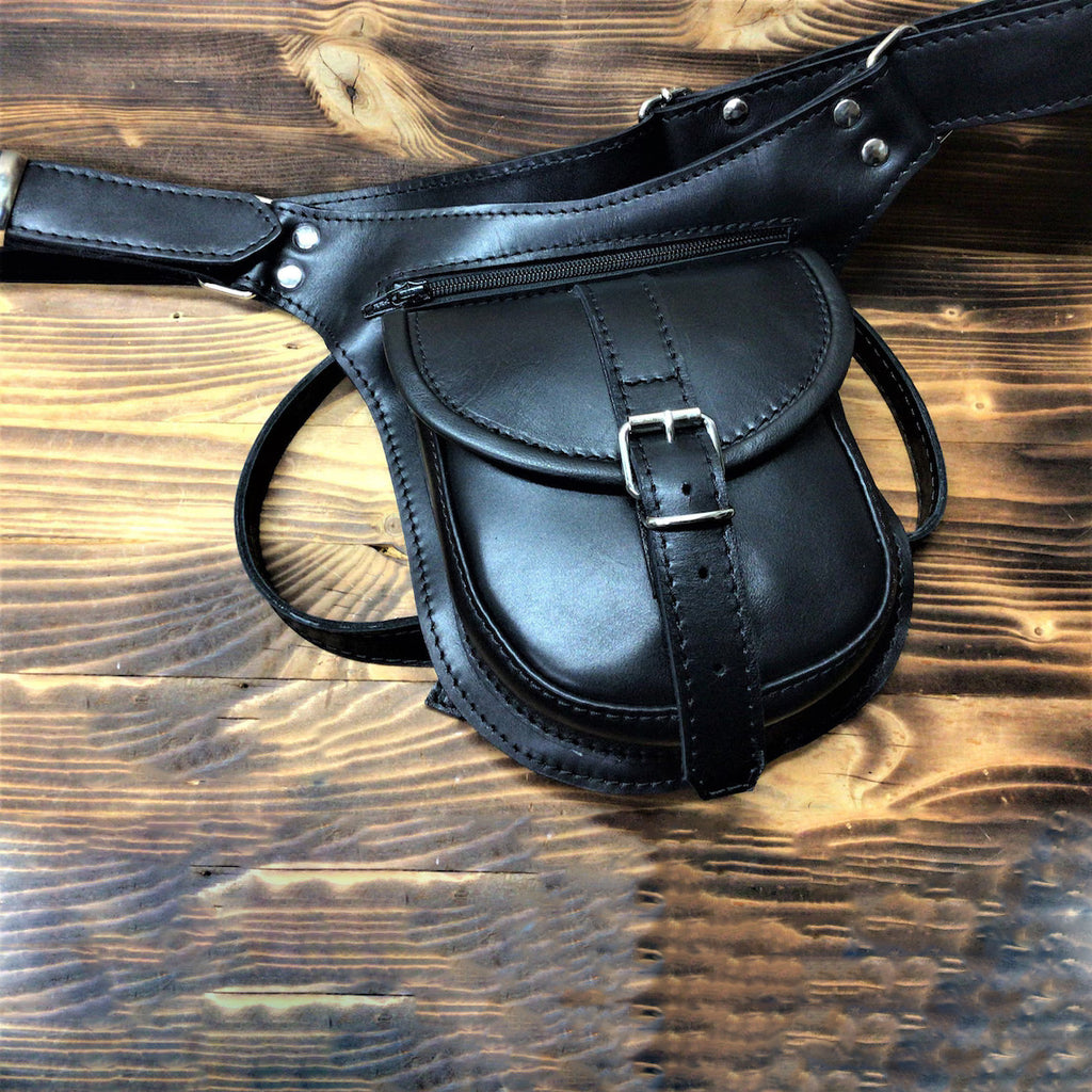 Leder-Taille-Bag