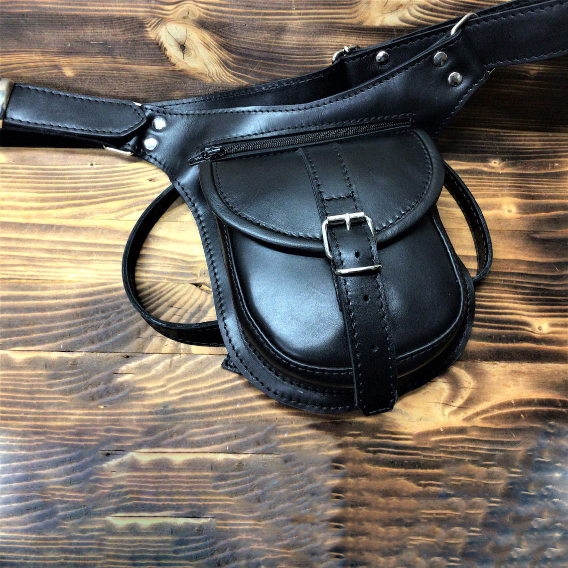 Leder-Taille-Bag