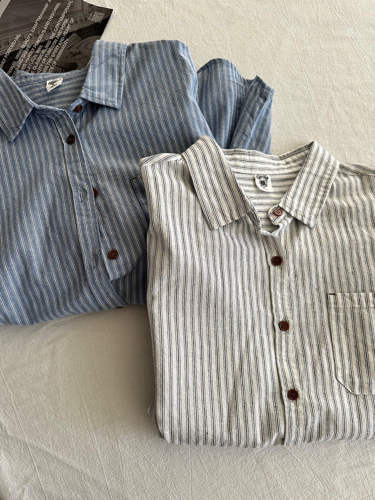 Bluse mit vertikalen Streifen – Bild 3 | LuxeStyle