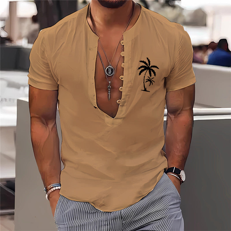 Kurzarmhemd mit Digitaldruck | LuxeStyle