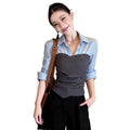 Edle Off-Shoulder Bluse im Zweiteiler-Look
