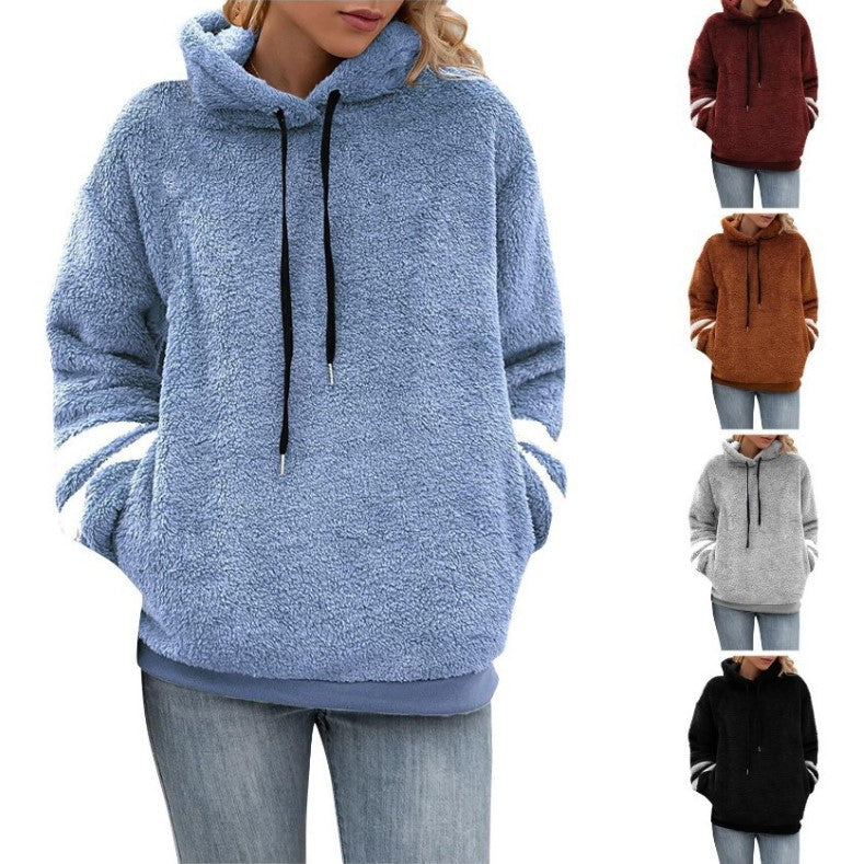 Relaxed-Fit Hoodie «Cosy» – mit Fell-Panel & Kordelzug