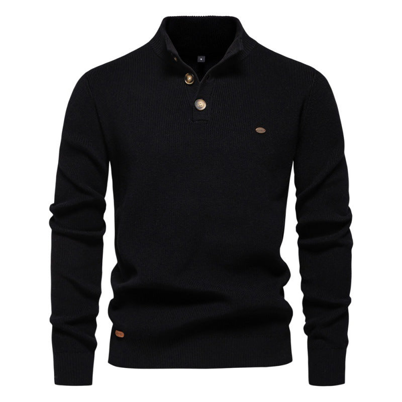 Herren Business Pullover mit Stehkragen – Bild 2 | LuxeStyle
