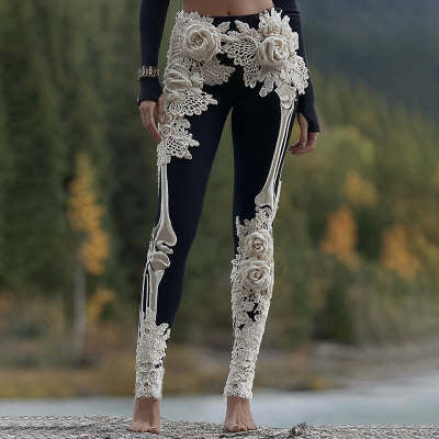 Leggings mit 3D-Prägemuster