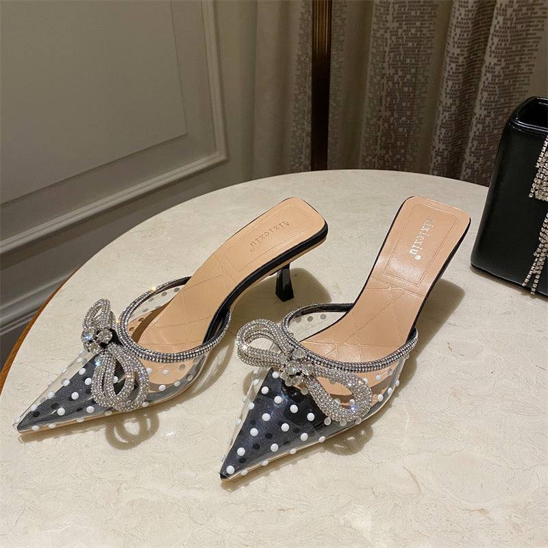 Transparente Sandalen mit Strass-Design – Bild 6 | LuxeStyle