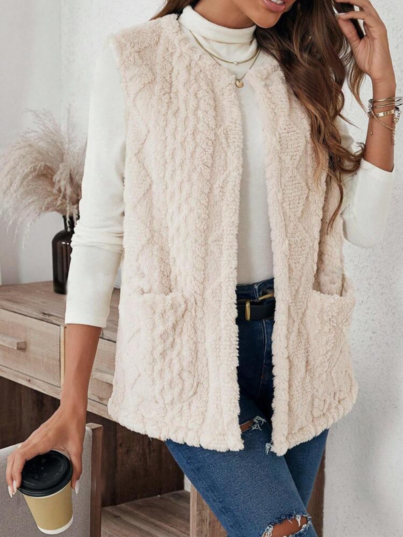 Cardigan mit Plüschtaschen